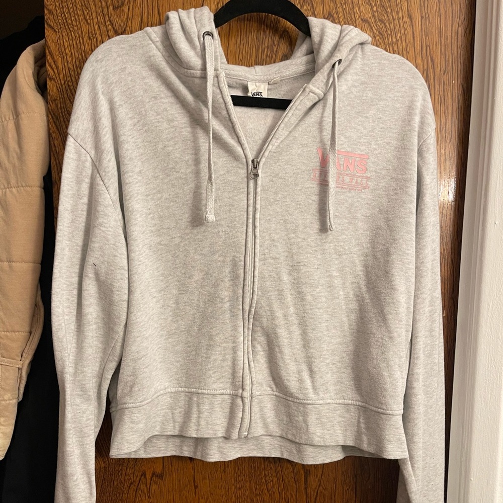 Vans grey zip up hoodie